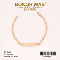 Gelang  Emas Anak Rantai Variasi Plat - 24076275 - 8K