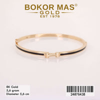 Gelang  Emas Bangkok Variasi H Cat Hitam - 24076438 - 8K