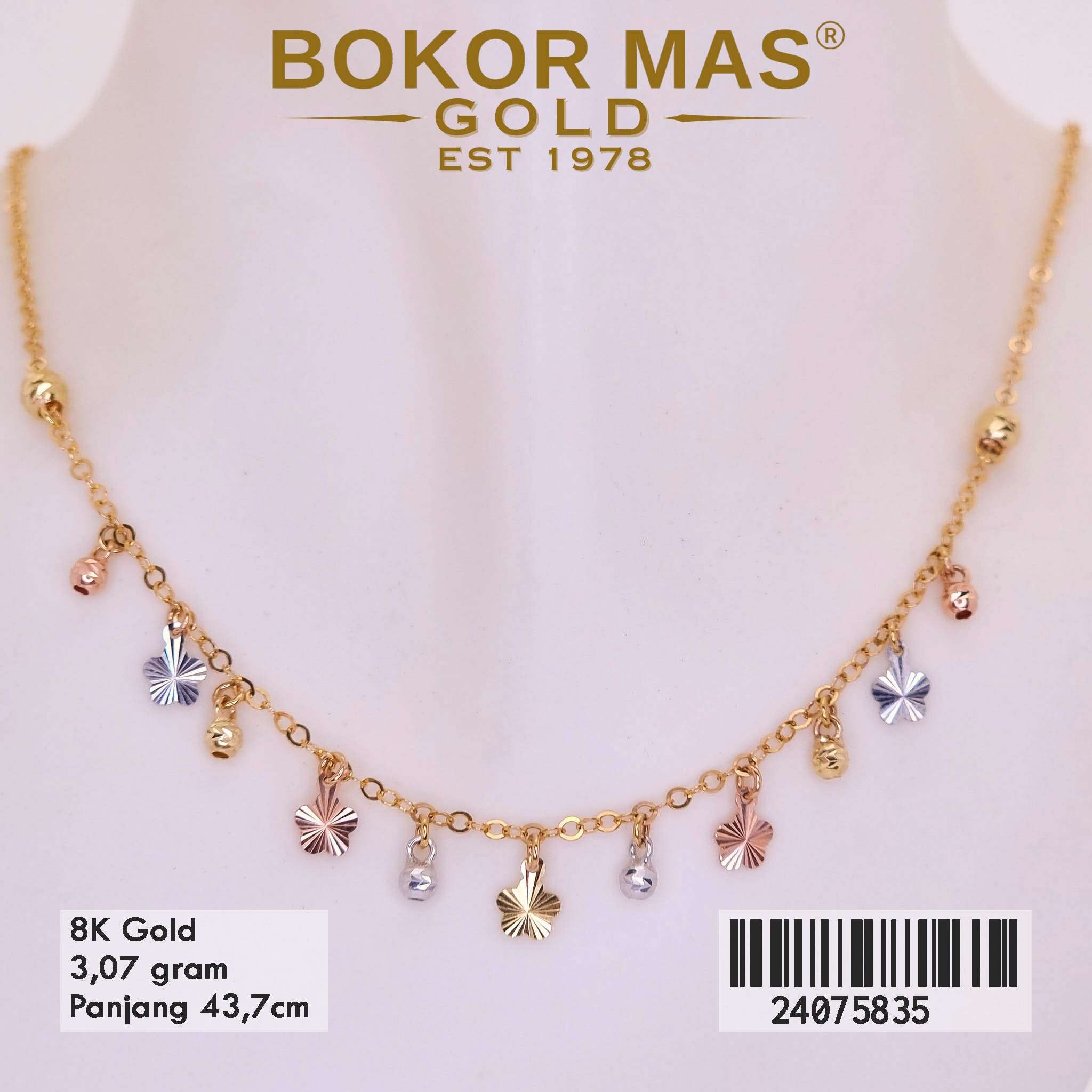 Kalung Variasi Bunga Juntai 3D - 24075835 - 8K