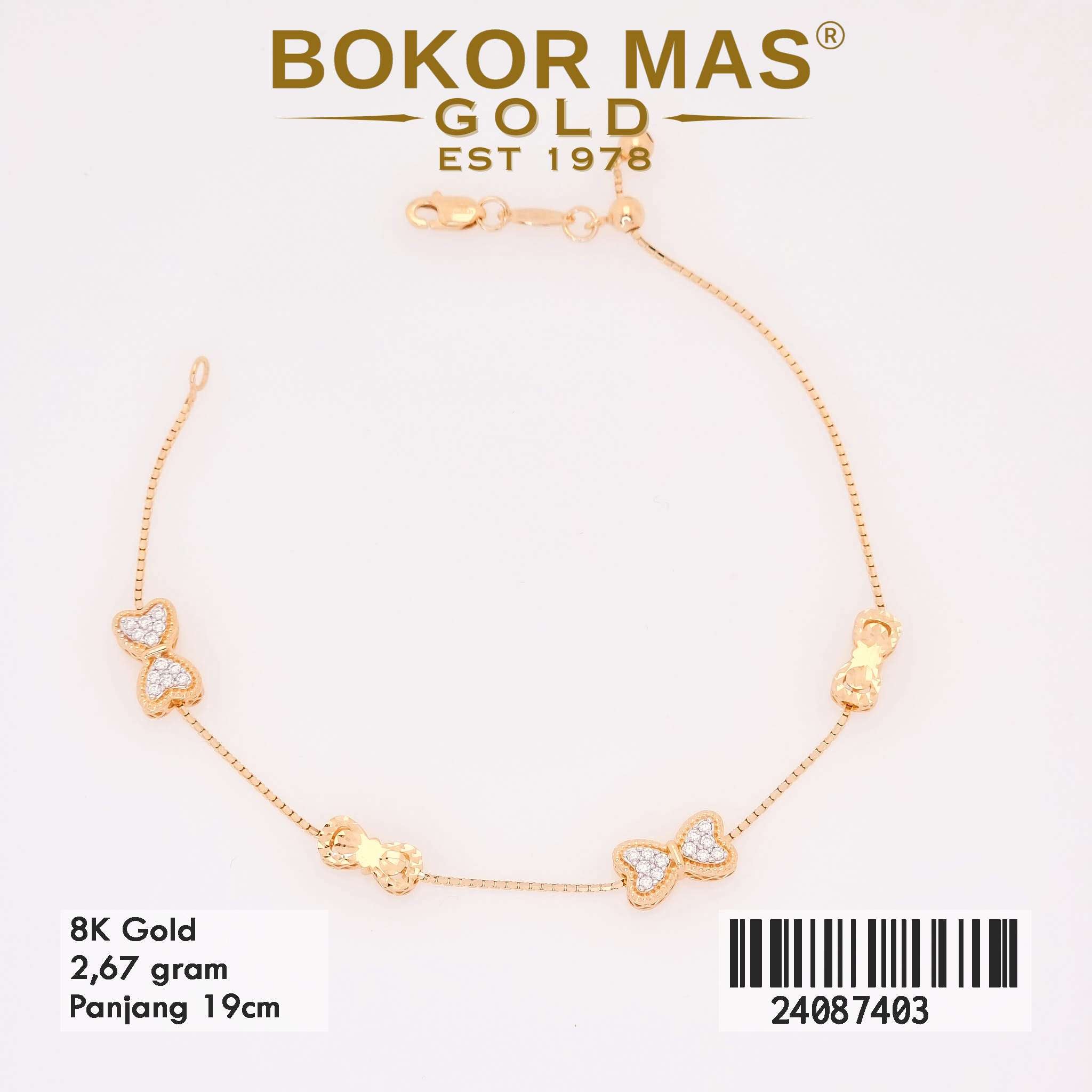 Gelang Serut Variasi Pita -  24087403 - 8K