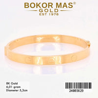 Gelang  Emas Bangkok Variasi Tanpa Mata - 24085629 - 8K