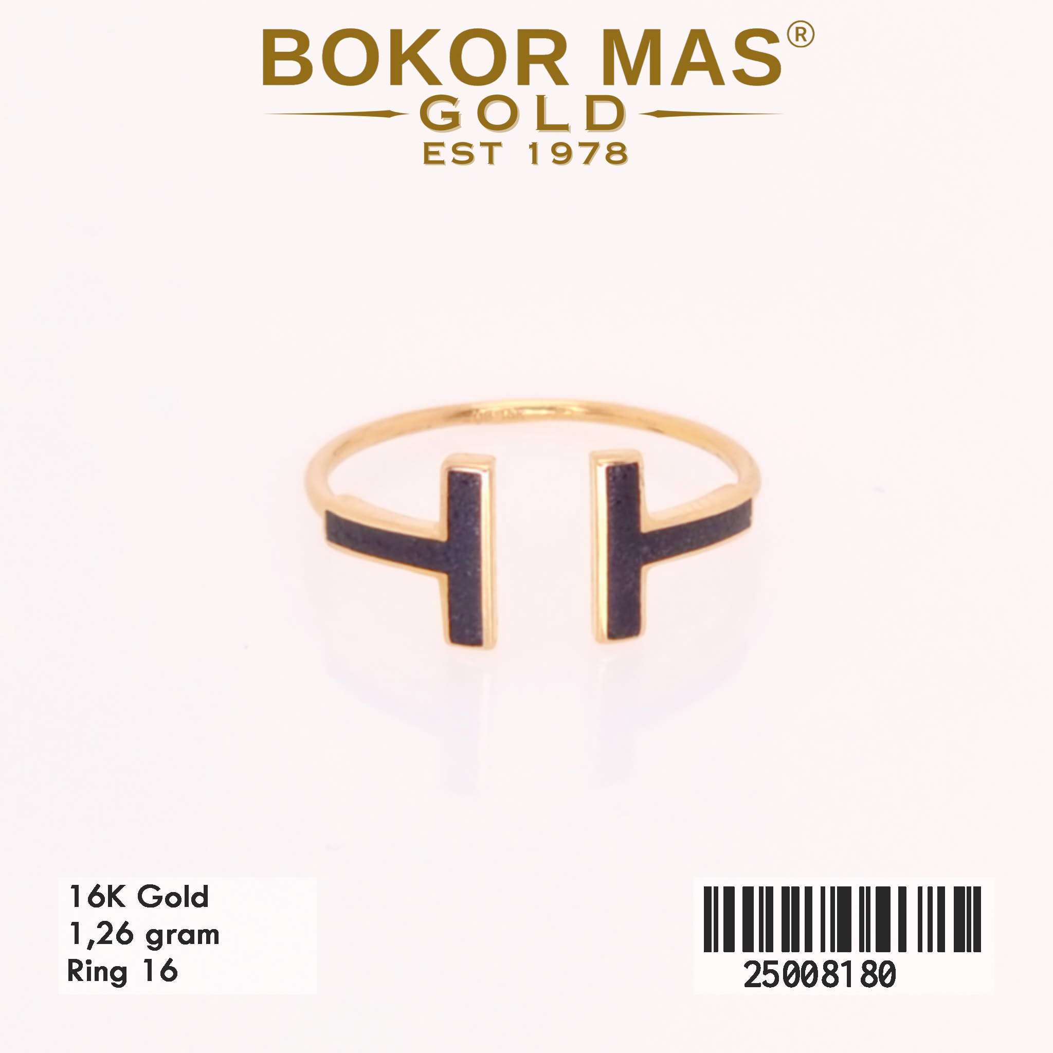 Cincin Variasi List Hitam - 25008180 - 16K