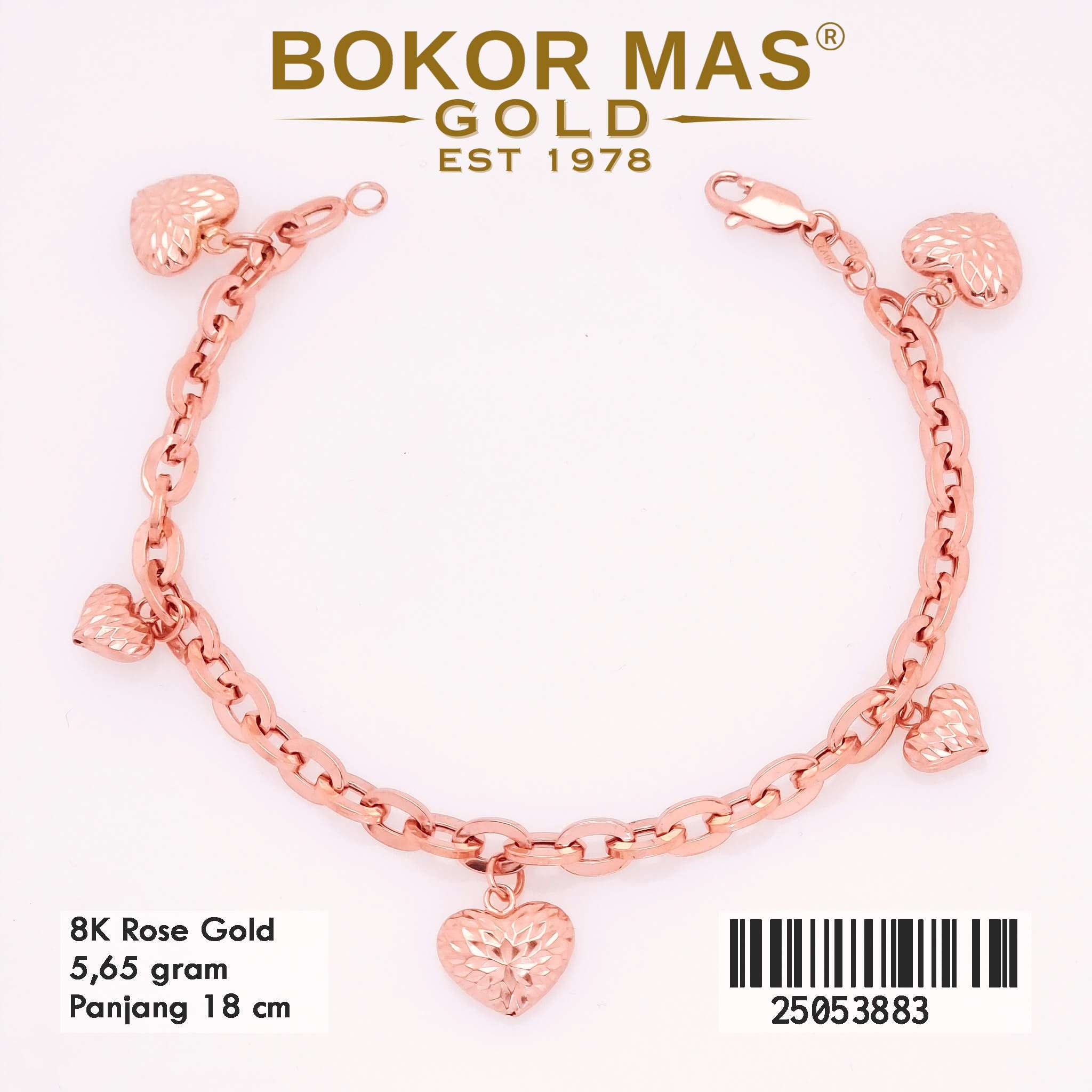 Gelang Emas Rantai Hollotifani Variasi Mainan Love Muter - 25053883 - 8K