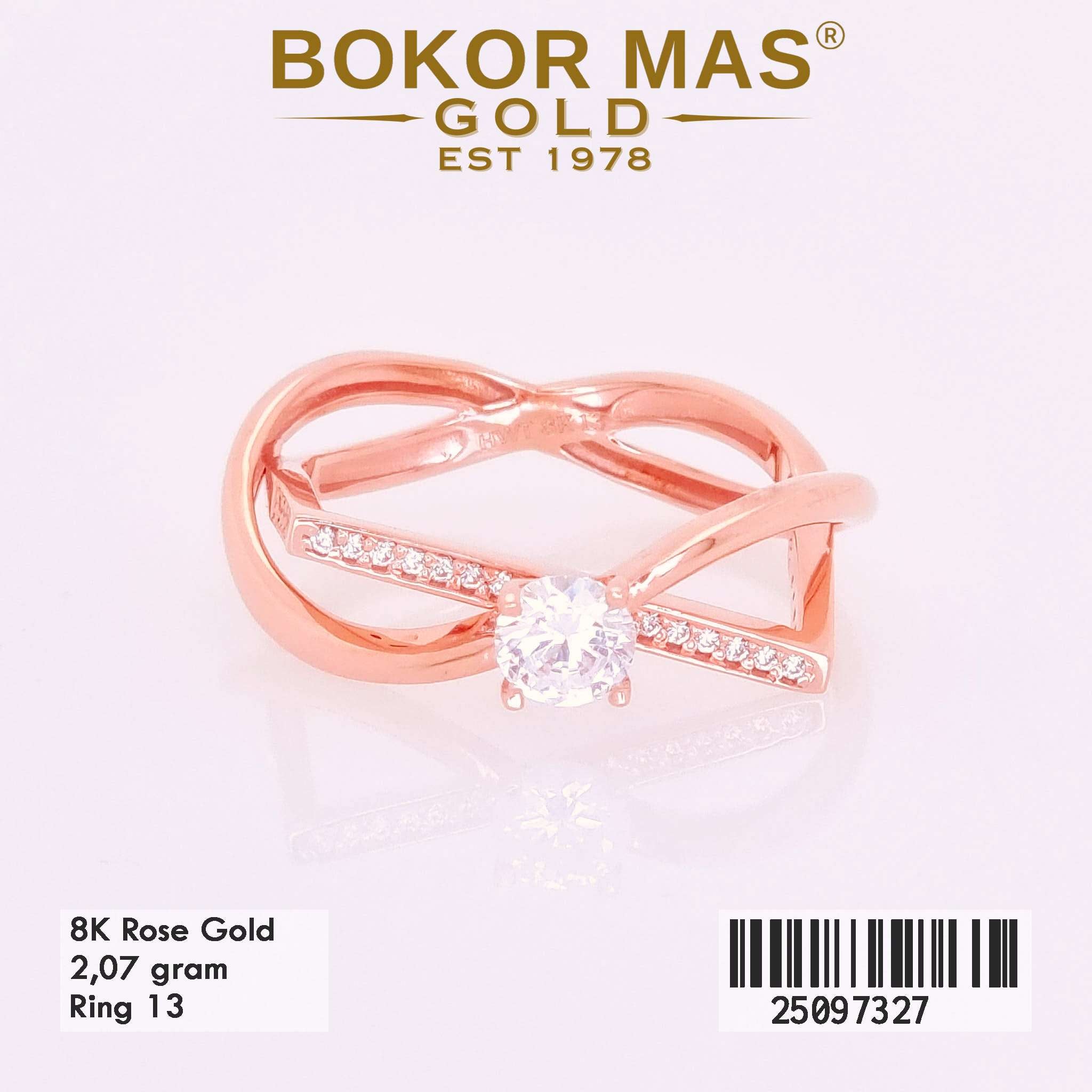 Foto Cincin Emas Asli Cincin Variasi Peram 8K - Perhiasan Asli Bokormas Gold