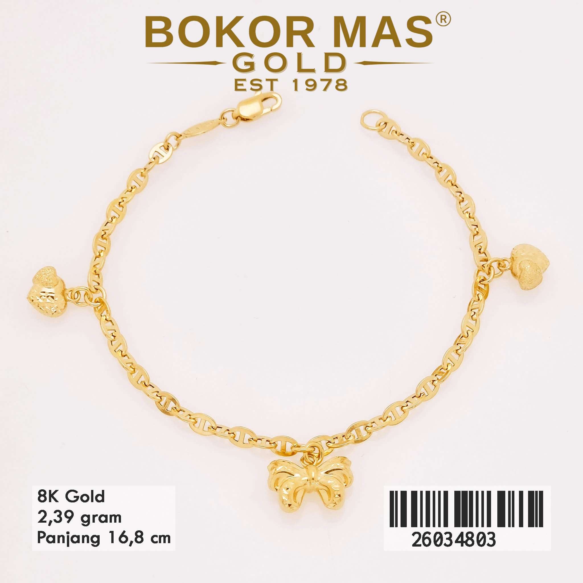  Gelang Rantai Hermei Variasi Mainan Pita - 26034803 - 8K