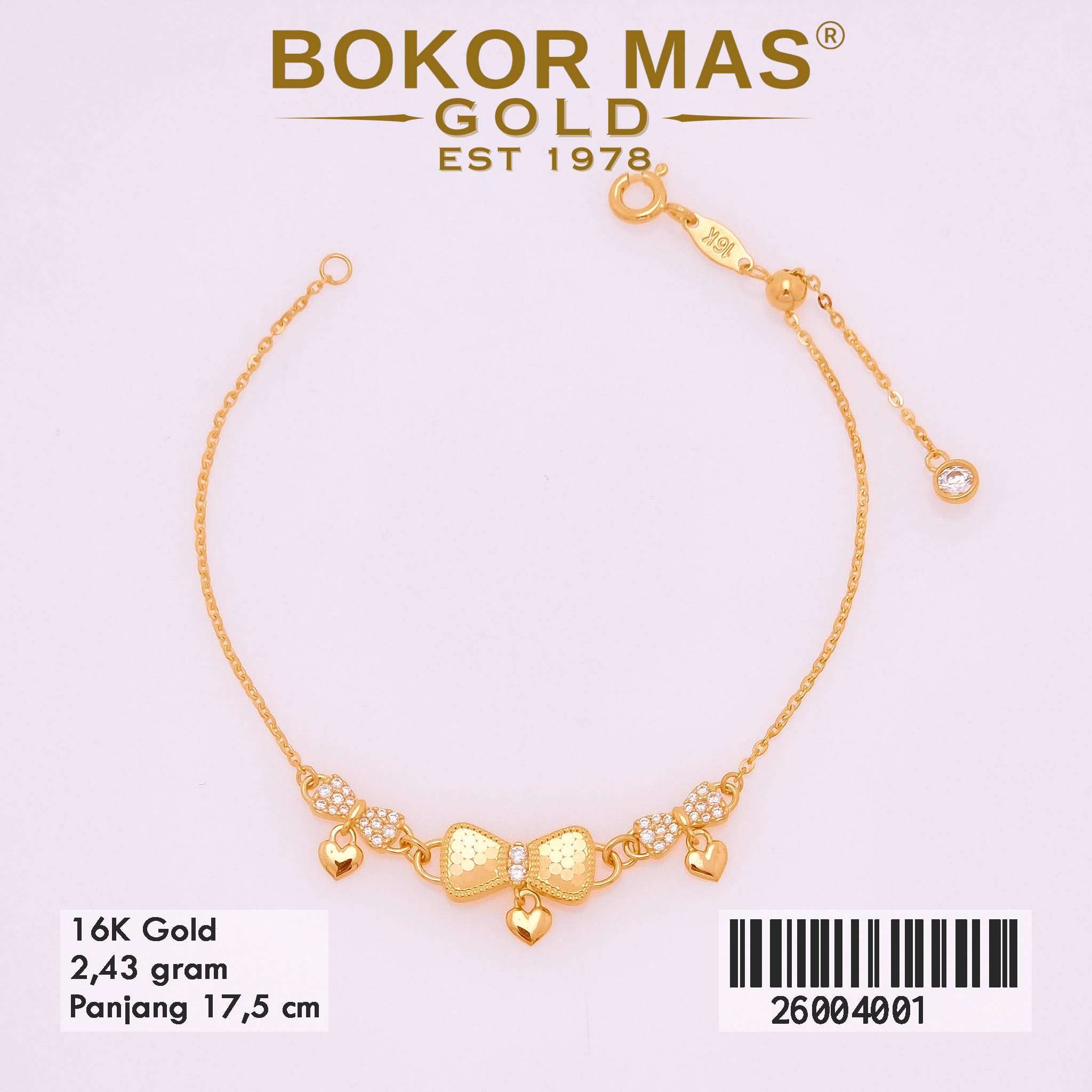 Foto Gelang Emas Asli Gelang  Variasi Pita  - Perhiasan Asli Bokormas Gold