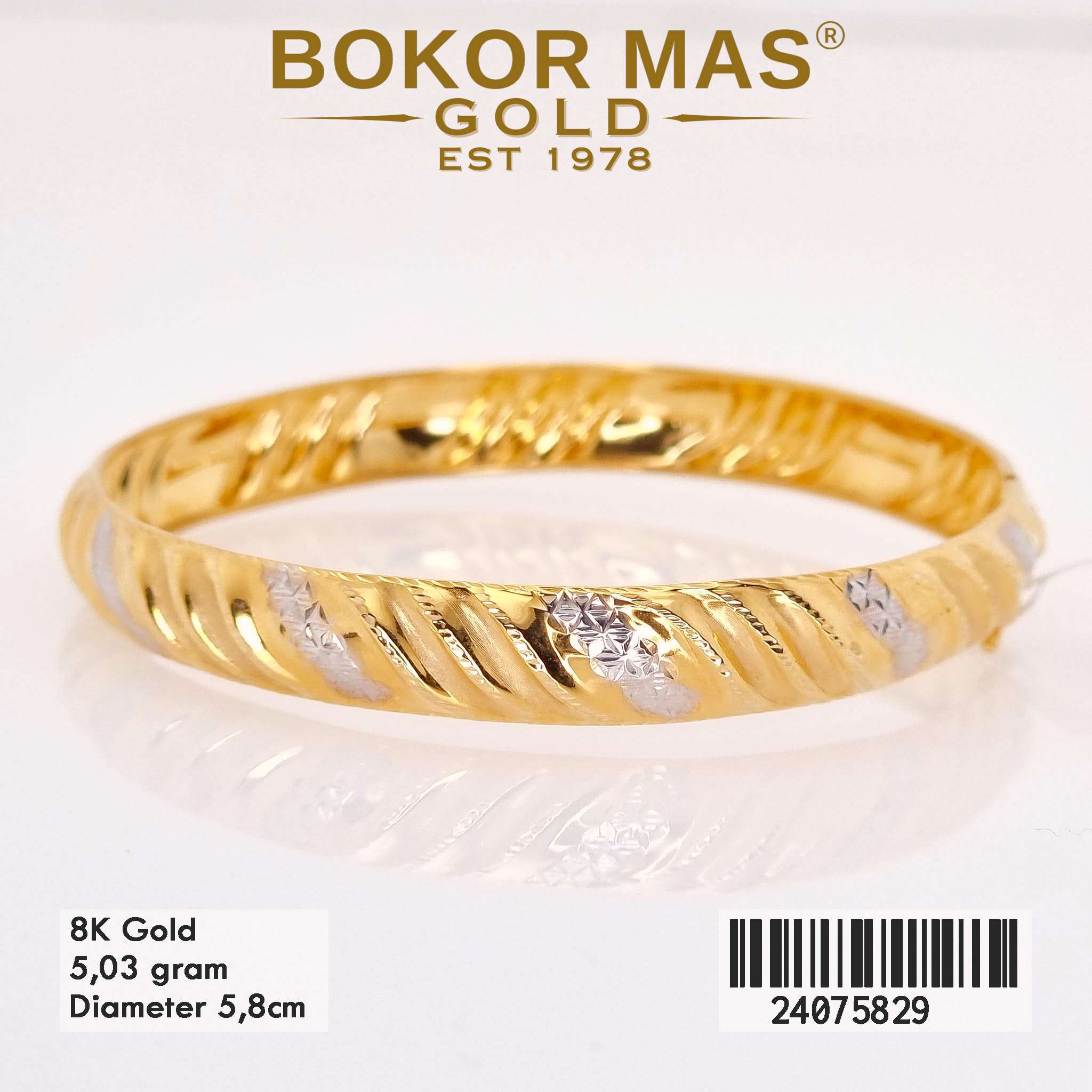 Gelang Kaku Variasi Tanpa Permata - 24075829 - 8K