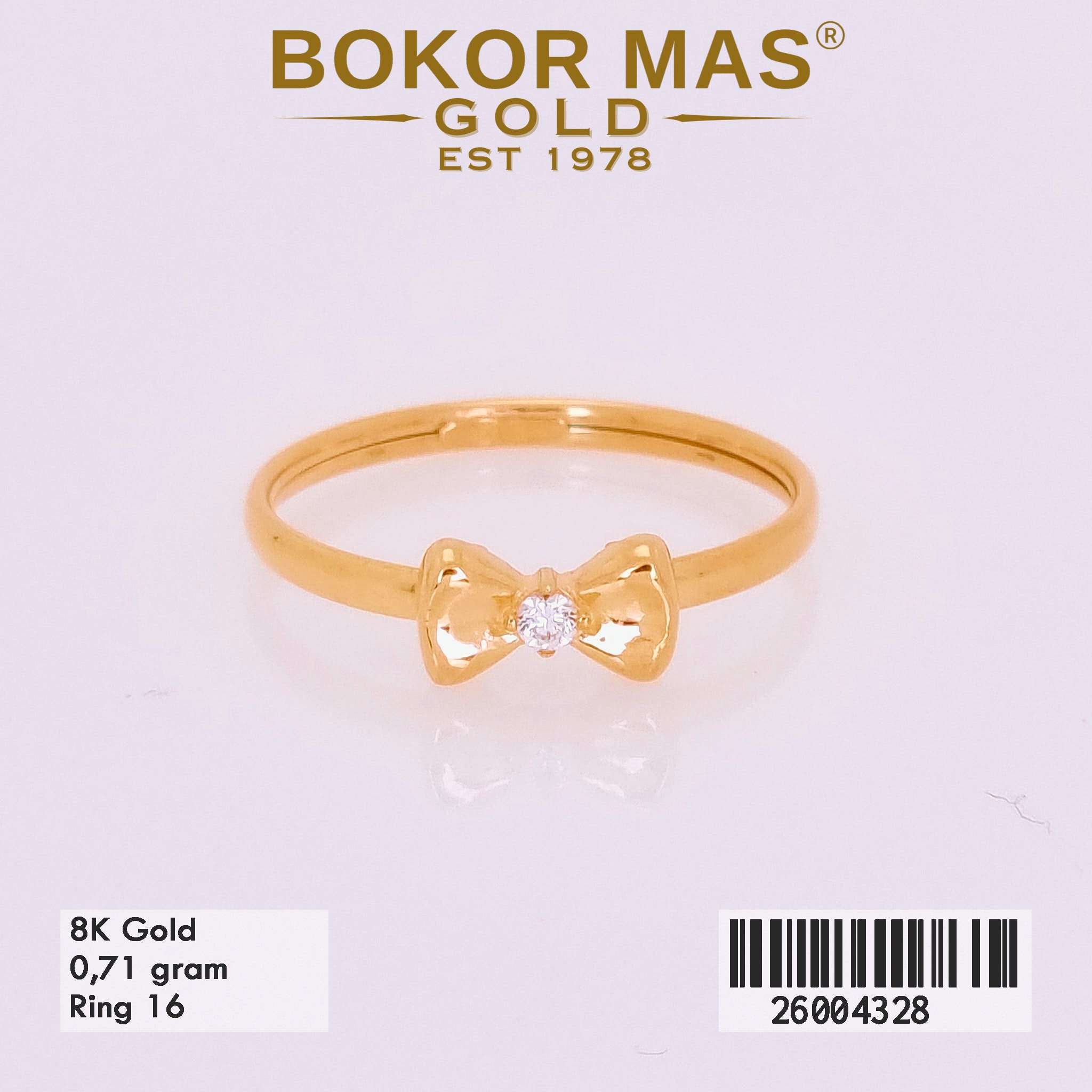 Foto Cincin Emas Asli Cincin Variasi Pita 8K - Perhiasan Asli Bokormas Gold