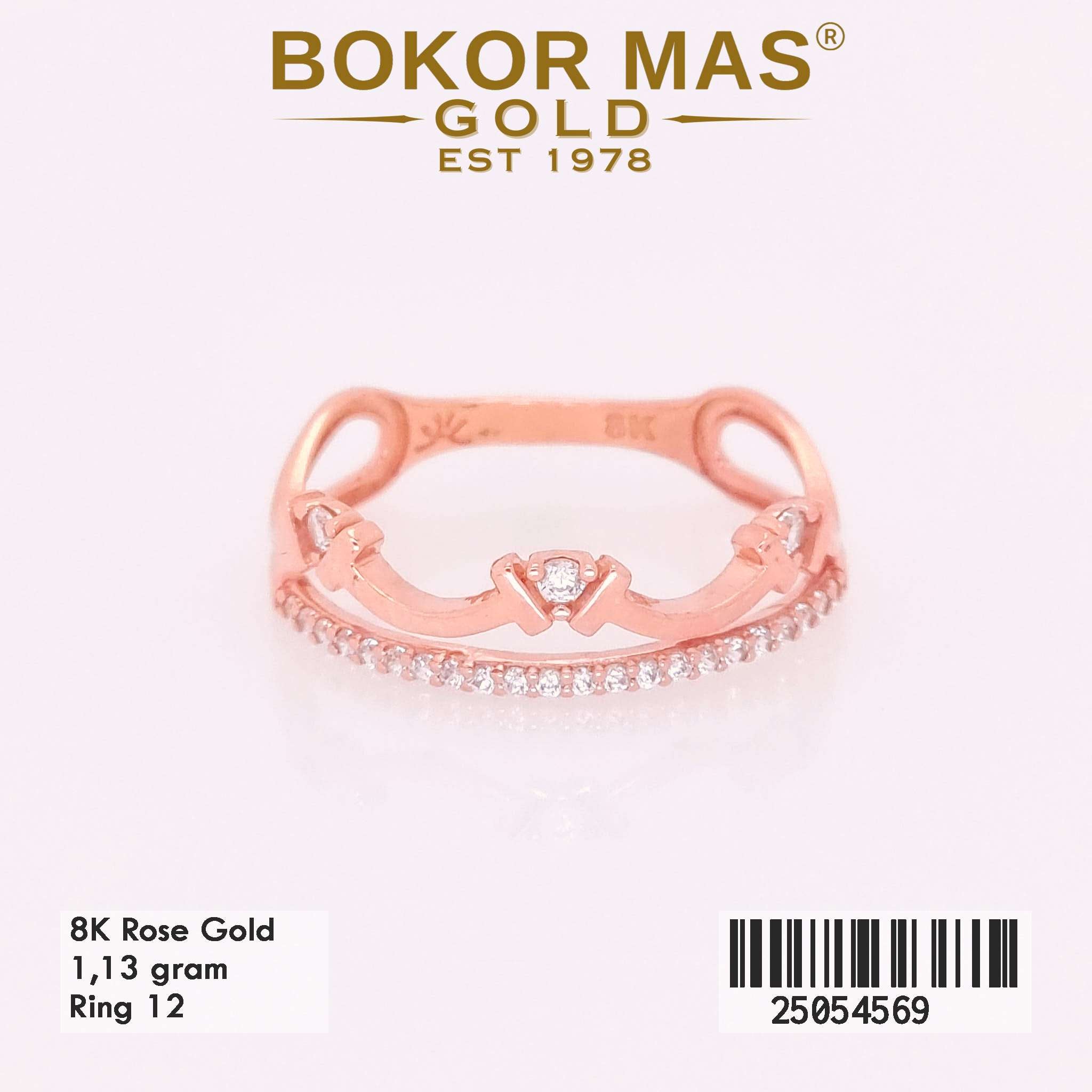 Cincin Emas Variasi Listring Gelombang - 25054569 - 8K