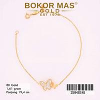 Gelang Emas Serut Variasi Kupu-kupu - 25048345 - 8K