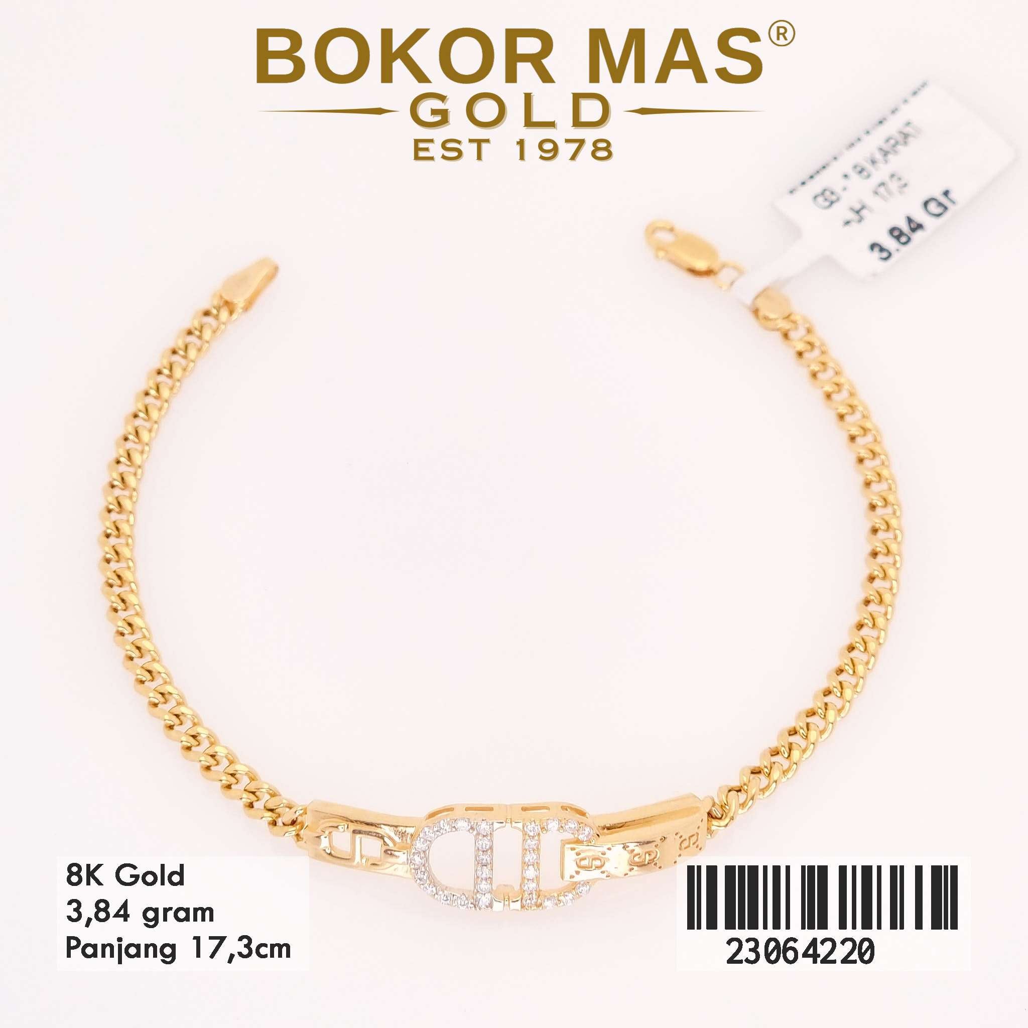 Gelang Rantai Variasi Permata - 23064220 - 8K