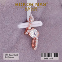 Liontin Emas  Variasi Permata Putih - 24081976 - 17K