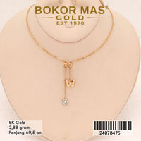 Kalung Emas Siyem Variasi Kupu Juntai - 24070475 - 8K