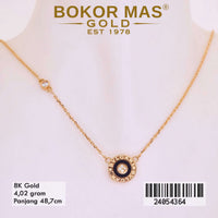 Kalung Emas  Variasi Bglr Cat Hitam - 24054364 - 8K