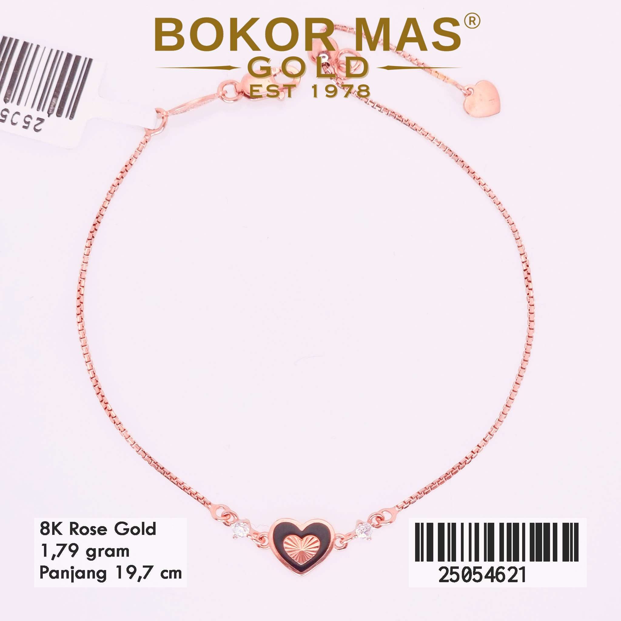 Gelang Emas Rantai Siem Variasi Hati - 25054621 - 8K