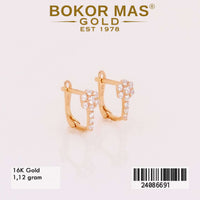 Anting Emas  Klip Variasi Permata - 24086691 - 16K