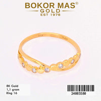 Cincin  Emas Variasi Permata - 24085580 - 8K