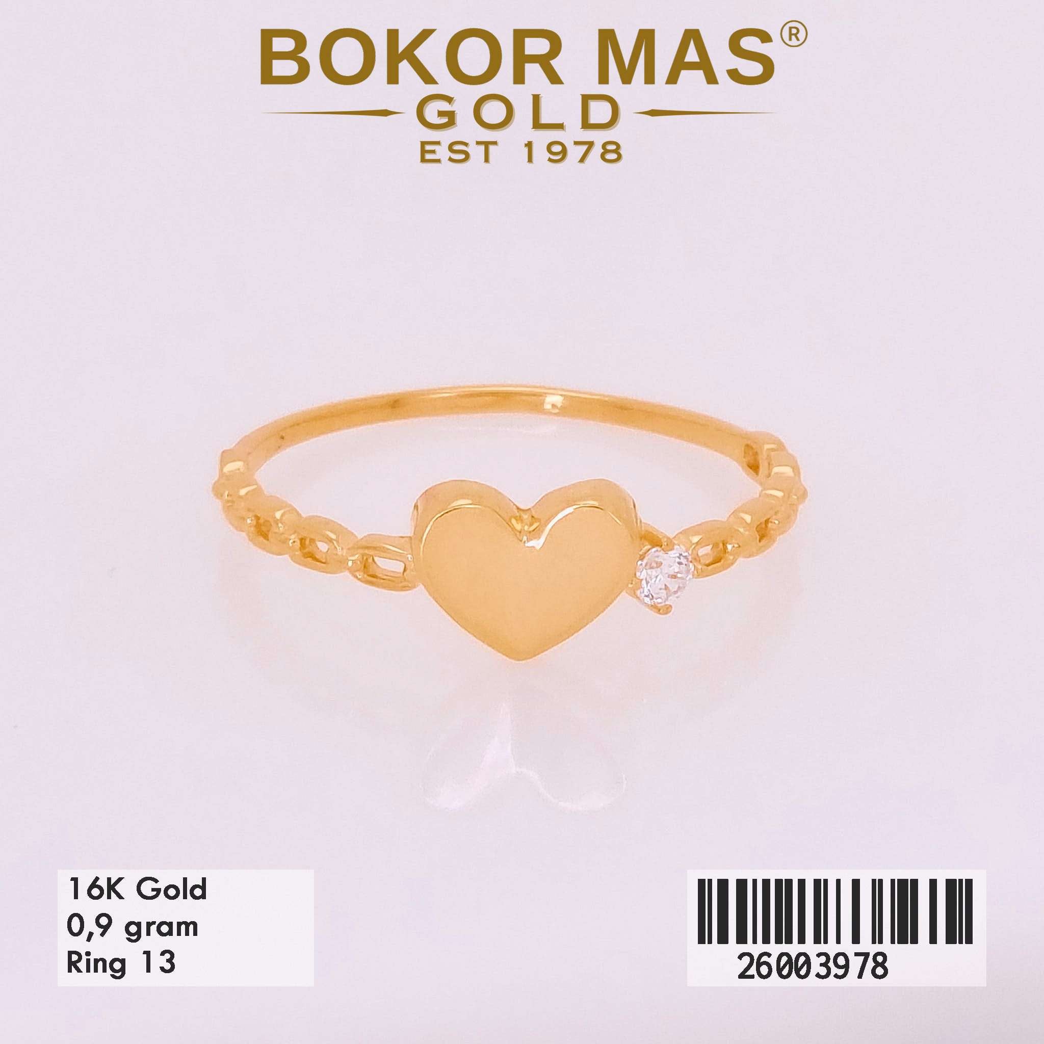 Foto Cincin Emas Asli Cincin Variasi Hati  - Perhiasan Asli Bokormas Gold