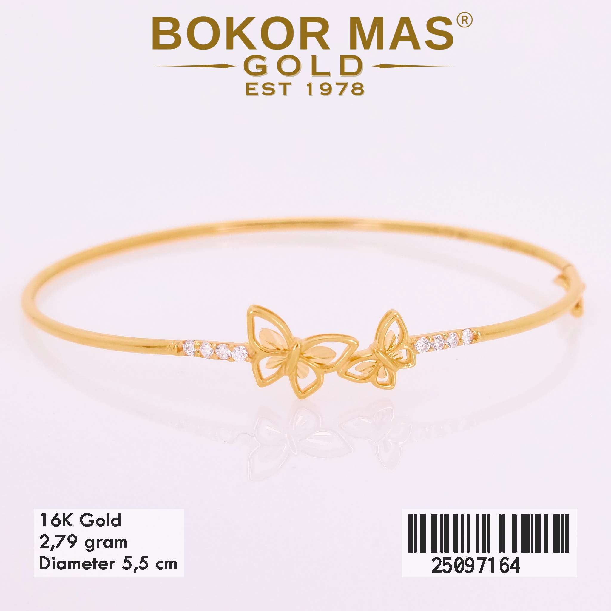 Gelang Kaku Variasi Kupu Permata - 25097164 -  16K 