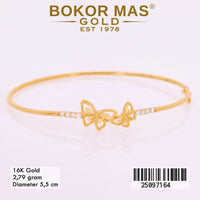 Gelang Kaku Variasi Kupu Permata - 25097164 -  16K