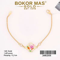 Gelang  Emas Rantai Anak Variasi Tanpa Permata -24052956 - 16K