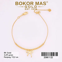 Gelang Emas Rantai Serut Variasi Pita - 25061122 - 8K