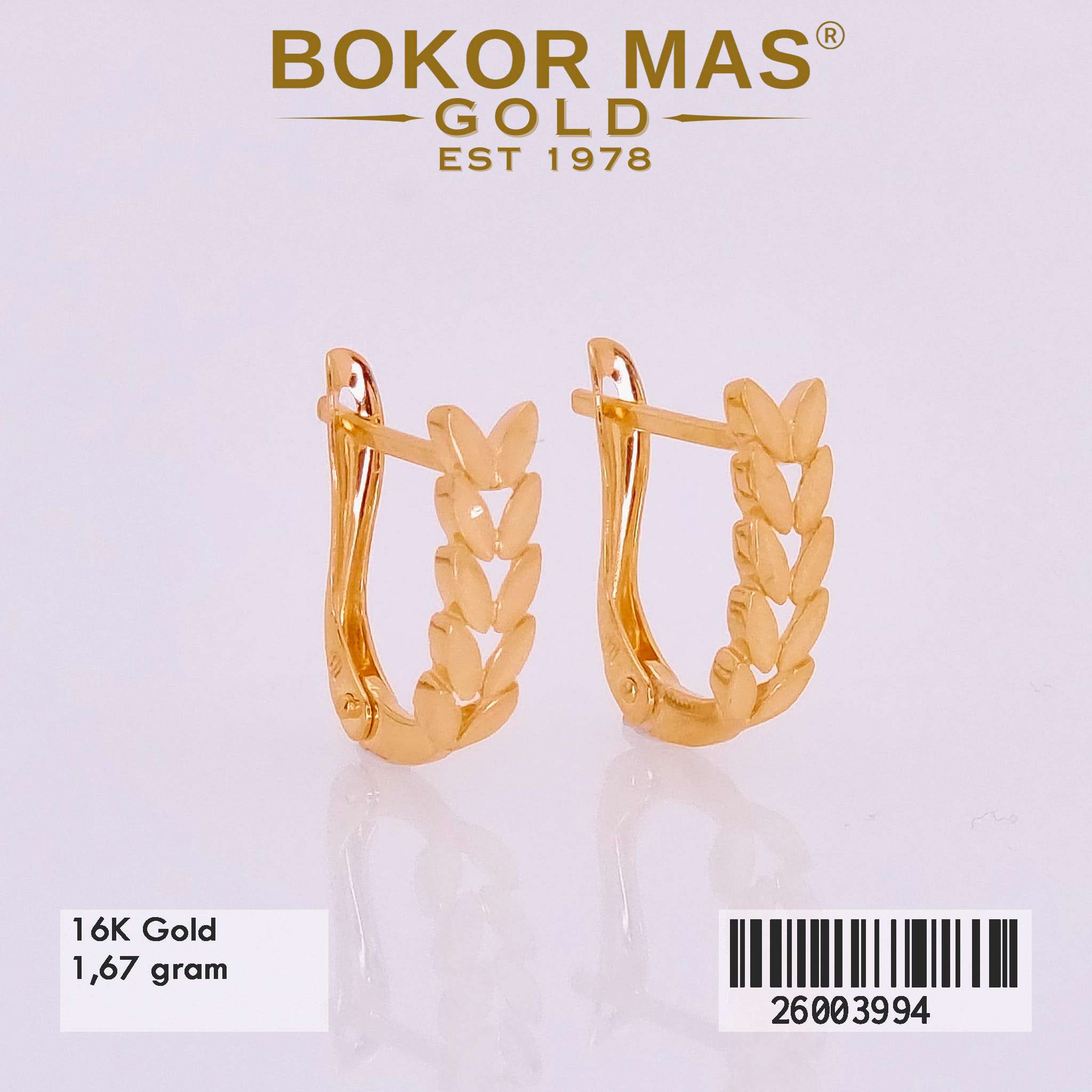   Anting Klip Variasi Daun -  26003994 - 16K