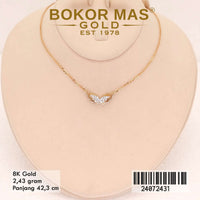 Kalung Emas Siyem Variasi Permata - 24072431 - 8K