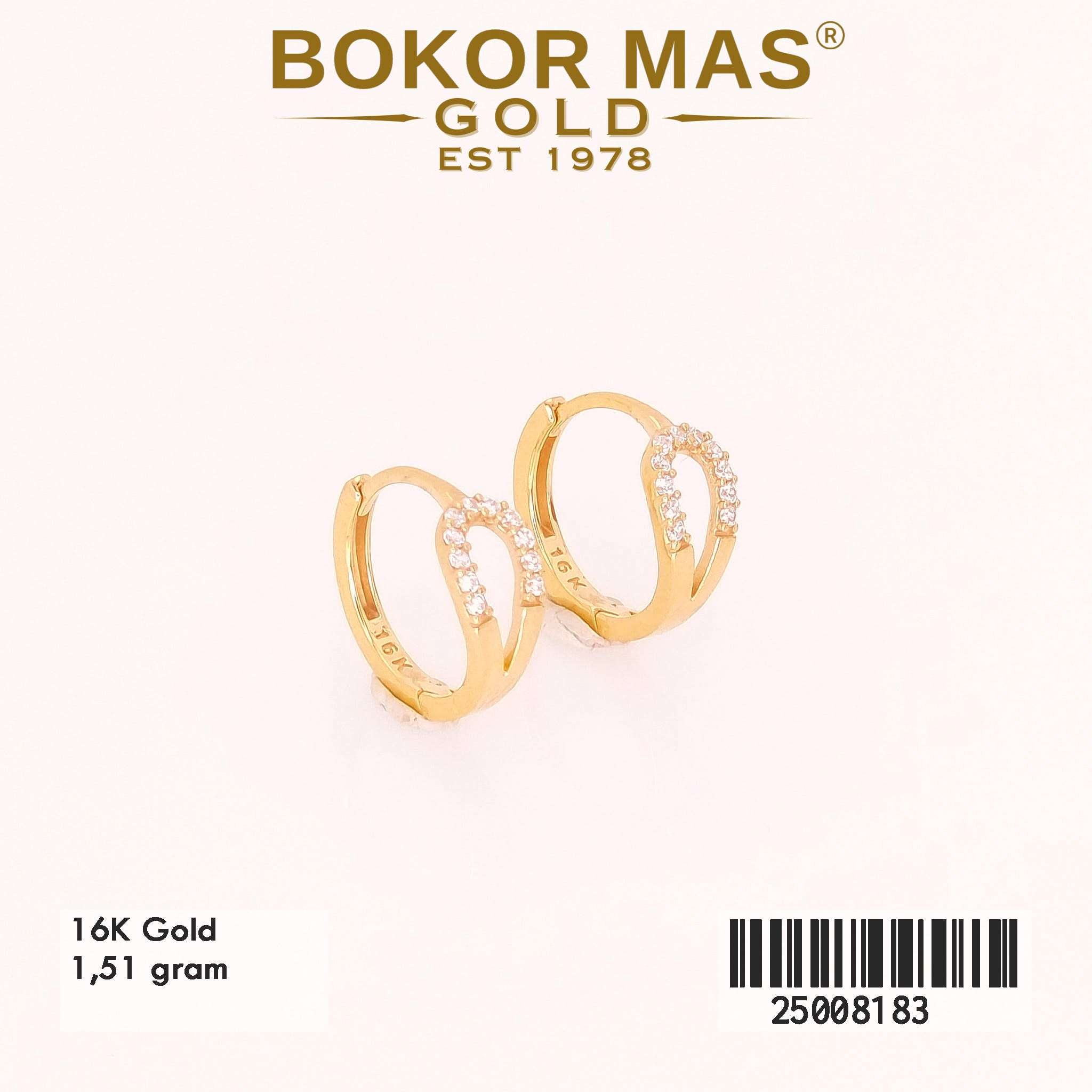 Anting Klip Variasi Permata - 25008183 - 16K