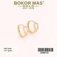 Anting Emas  Klip Variasi Permata - 25008183 - 16K