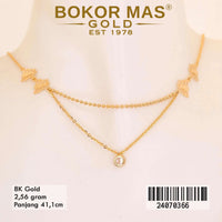 Kalung Emas Layer Variasi Kupu-Kupu - 24070366 - 8K
