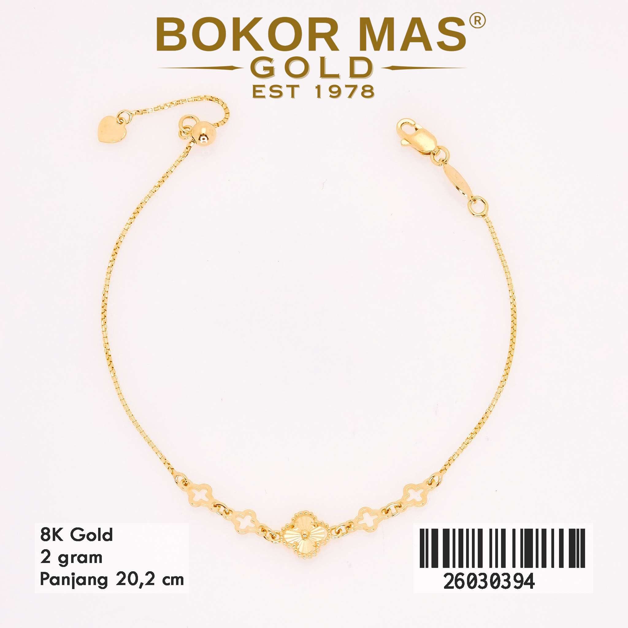  Gelang Rantai Serut Variasi Bunga Alhambra - 26030394 - 8K