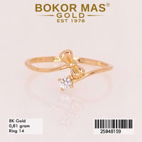 Cincin Emas Variasi Pita Permata - 25048159 - 8K