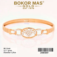 Gelang Emas  Bangkok Variasi Heart Stone - 24085807 - 8K