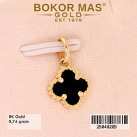Liontin Emas Variasi Clover Hitam - 25048209 - 8K