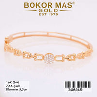 Gelang Emas Kaku Variasi Permata Tiff - 24089480 - 16K