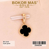 Liontin Emas Variasi Clover Hitam - 25048204 - 8K