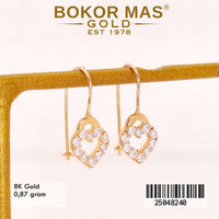 Anting Emas Desi Variasi Hati Permata - 25048240 - 8K