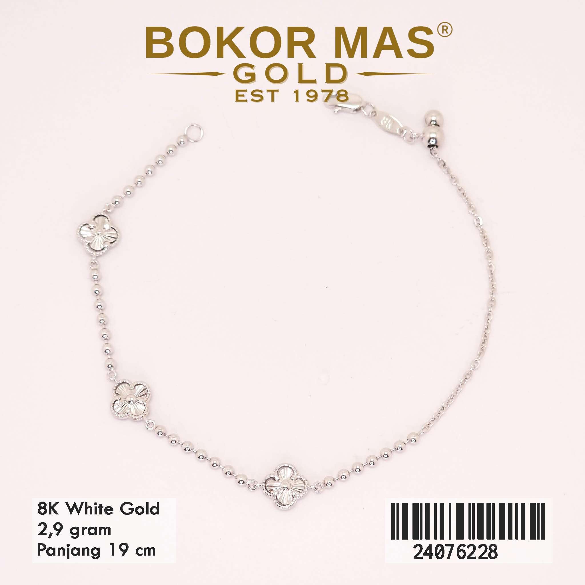 Gelang Tangan Rantai Clover - 24076228 - 8K