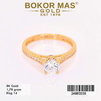 Cincin  Emas Variasi Permata - 24085559 - 8K