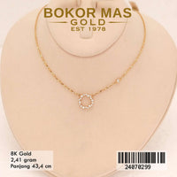 Kalung Emas Siyem Variasi Permata - 24070299 - 8K
