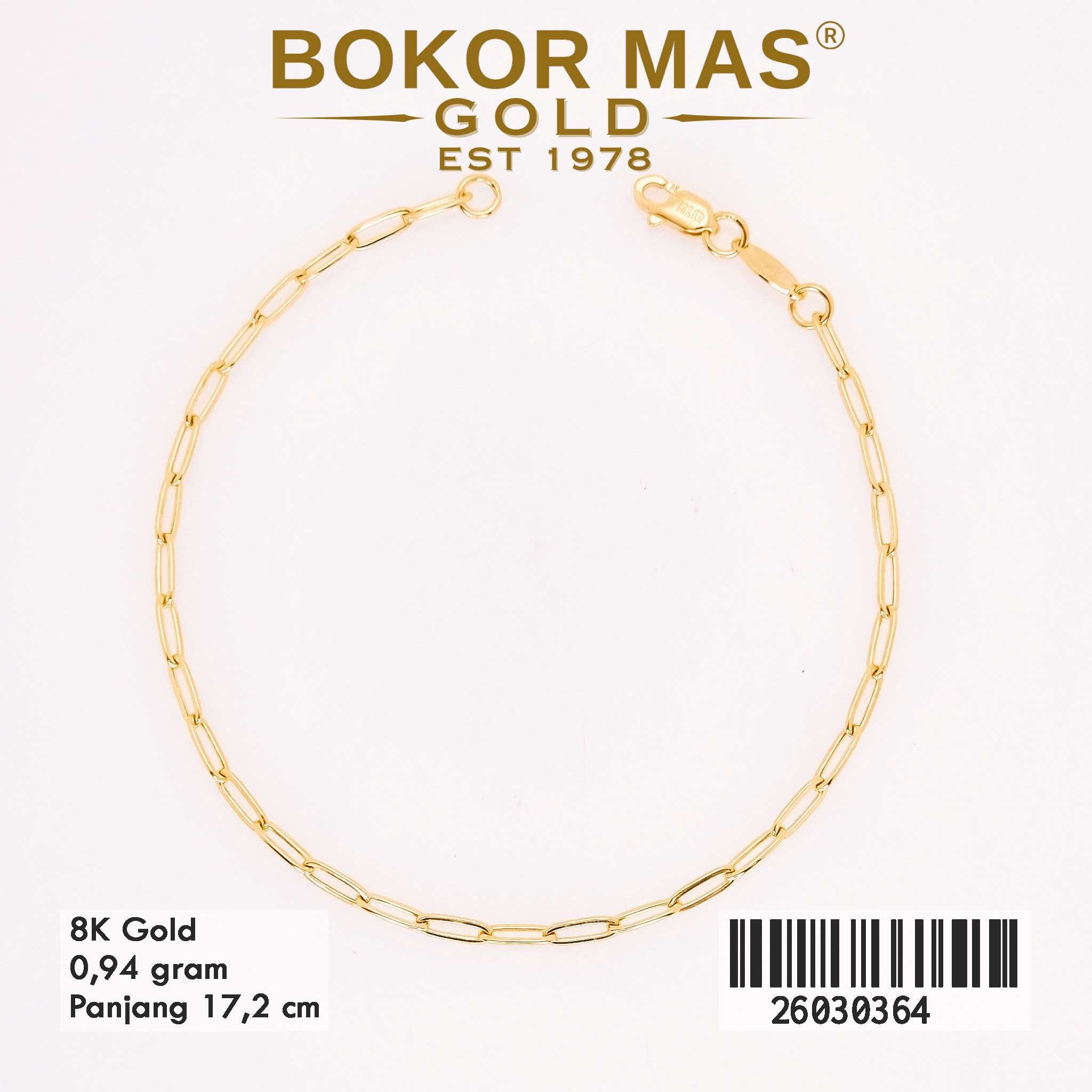  Gelang Rantai Variasi Paperline - 26030364 - 8K