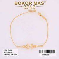 Gelang Emas  Rantai Italy Santa Variasi Model H - 24089391 - 16K