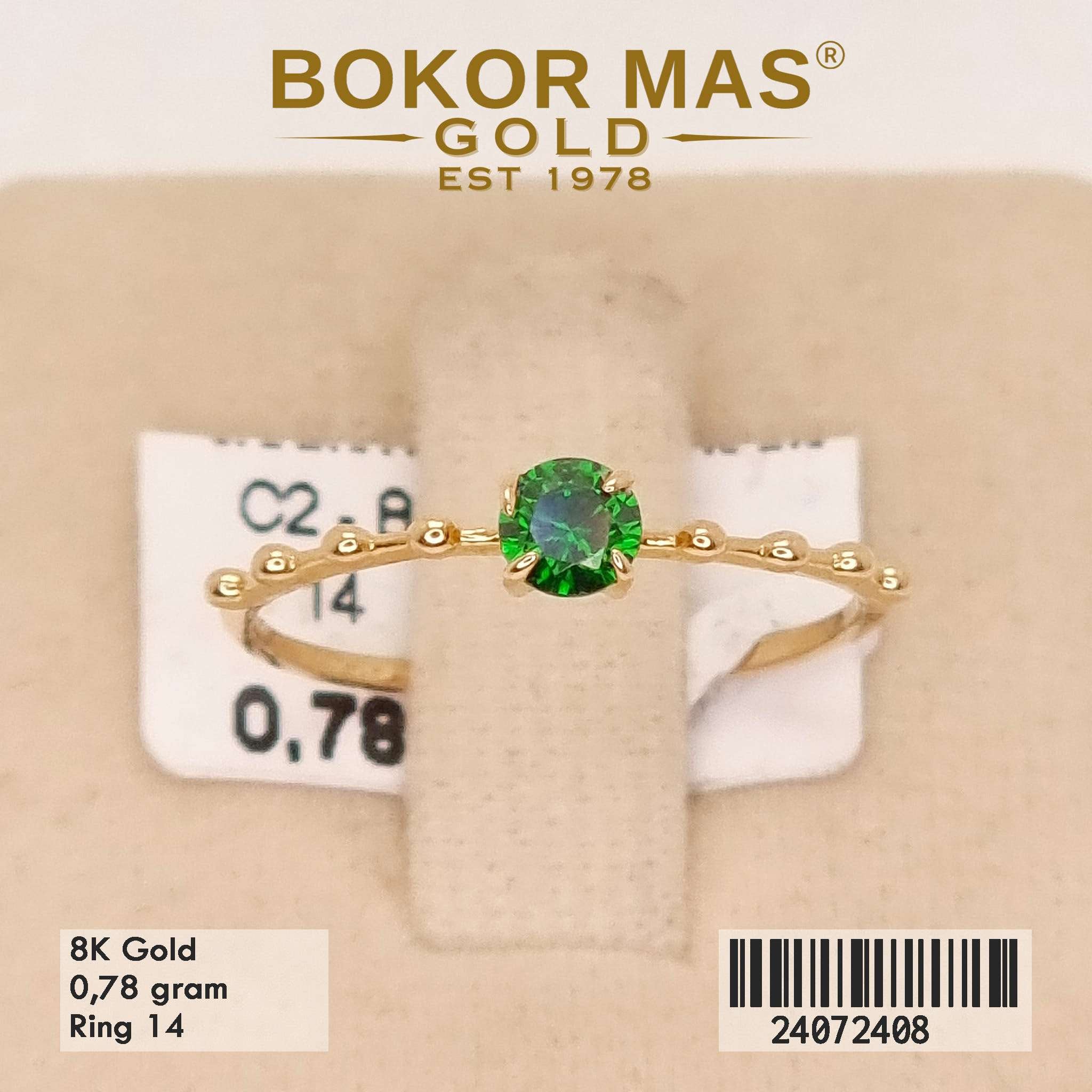 Cincin Variasi Permata Hijau - 24072408 - 8K