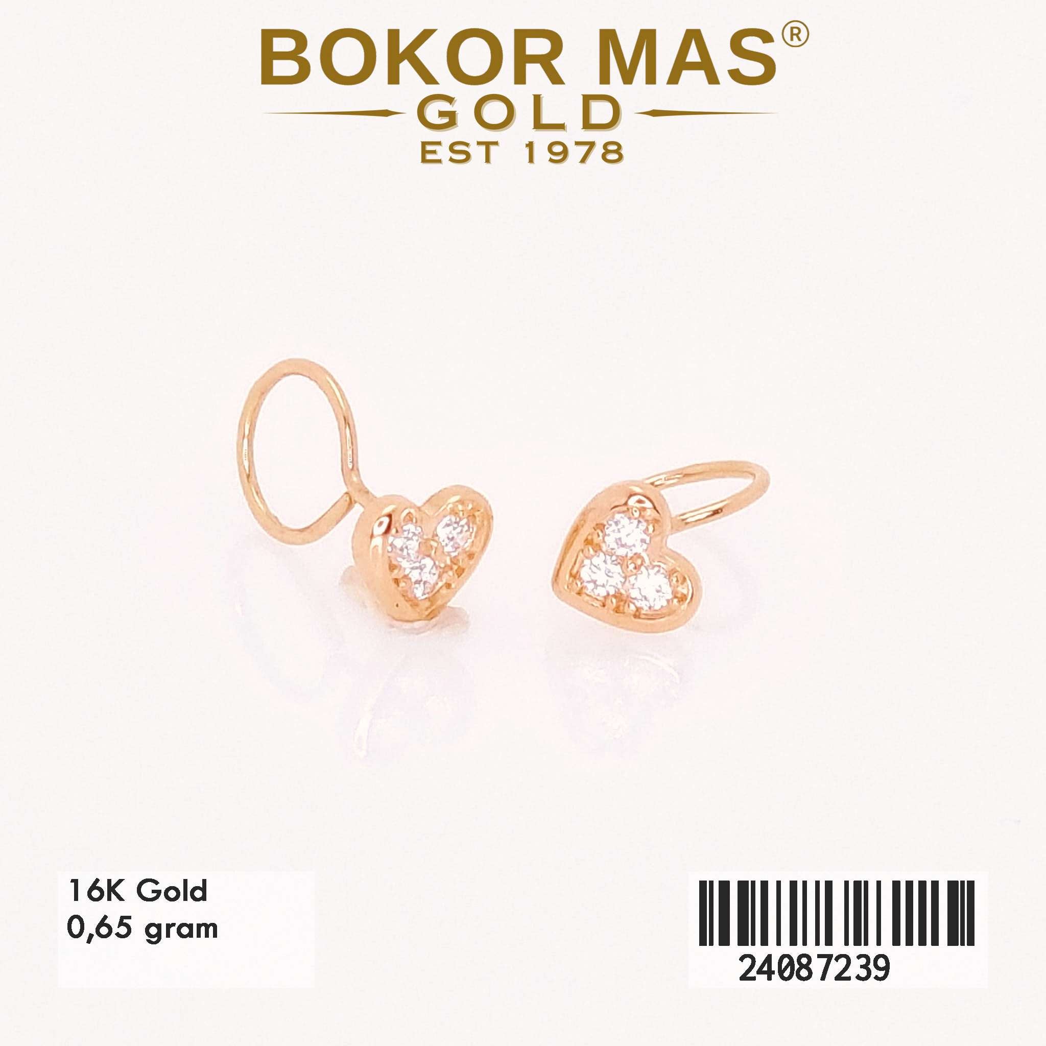Anting Toge Variasi Hati Permata - 24087239 - 16K