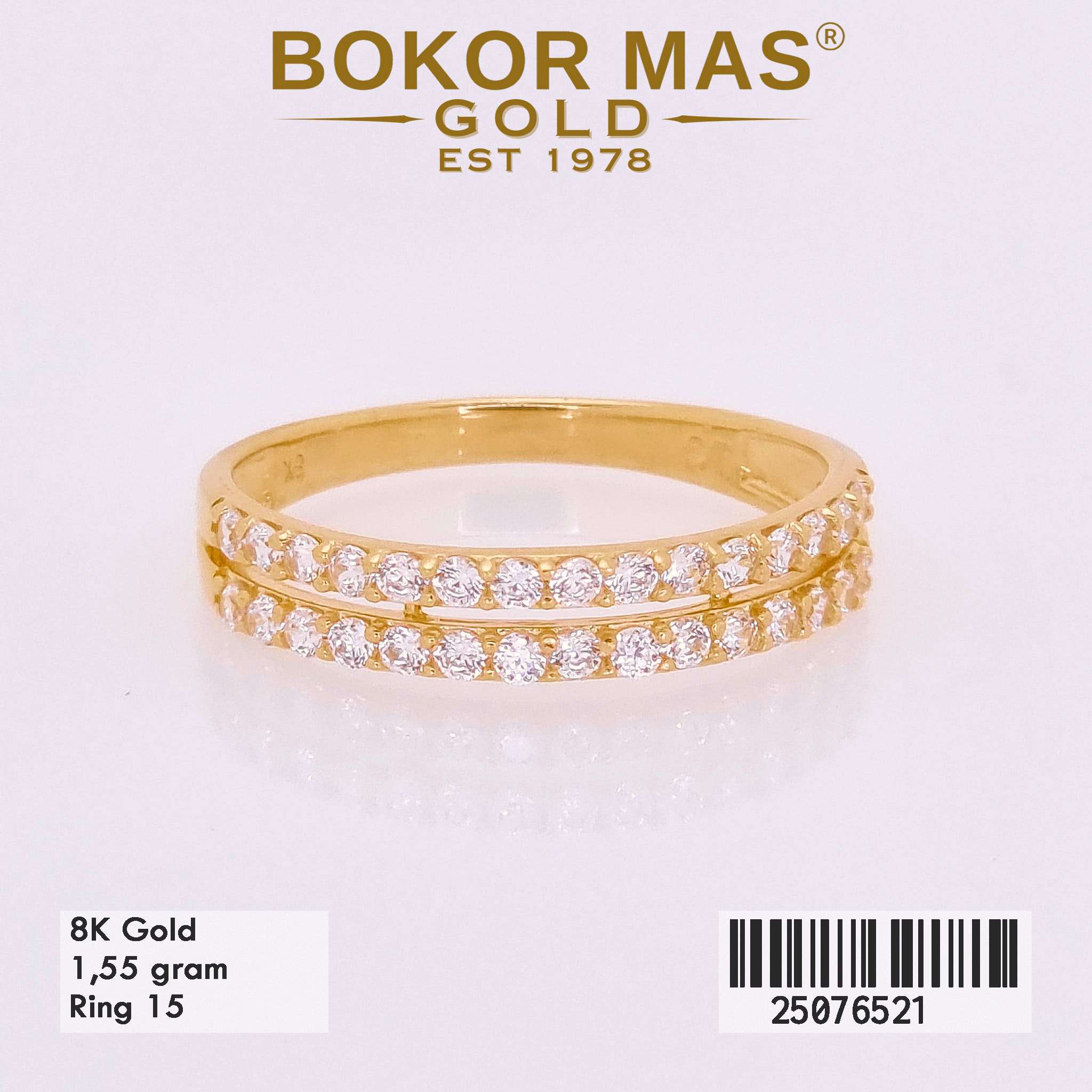 Cincin Dua Layer Variasi Permata - 25076521 - 8K
