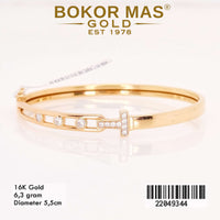 Gelang Emas  Kaku Variasi Permata - 22049344 - 16K