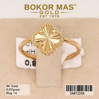 Cincin Emas Variasi Clover Kuning - 24072354 - 8K