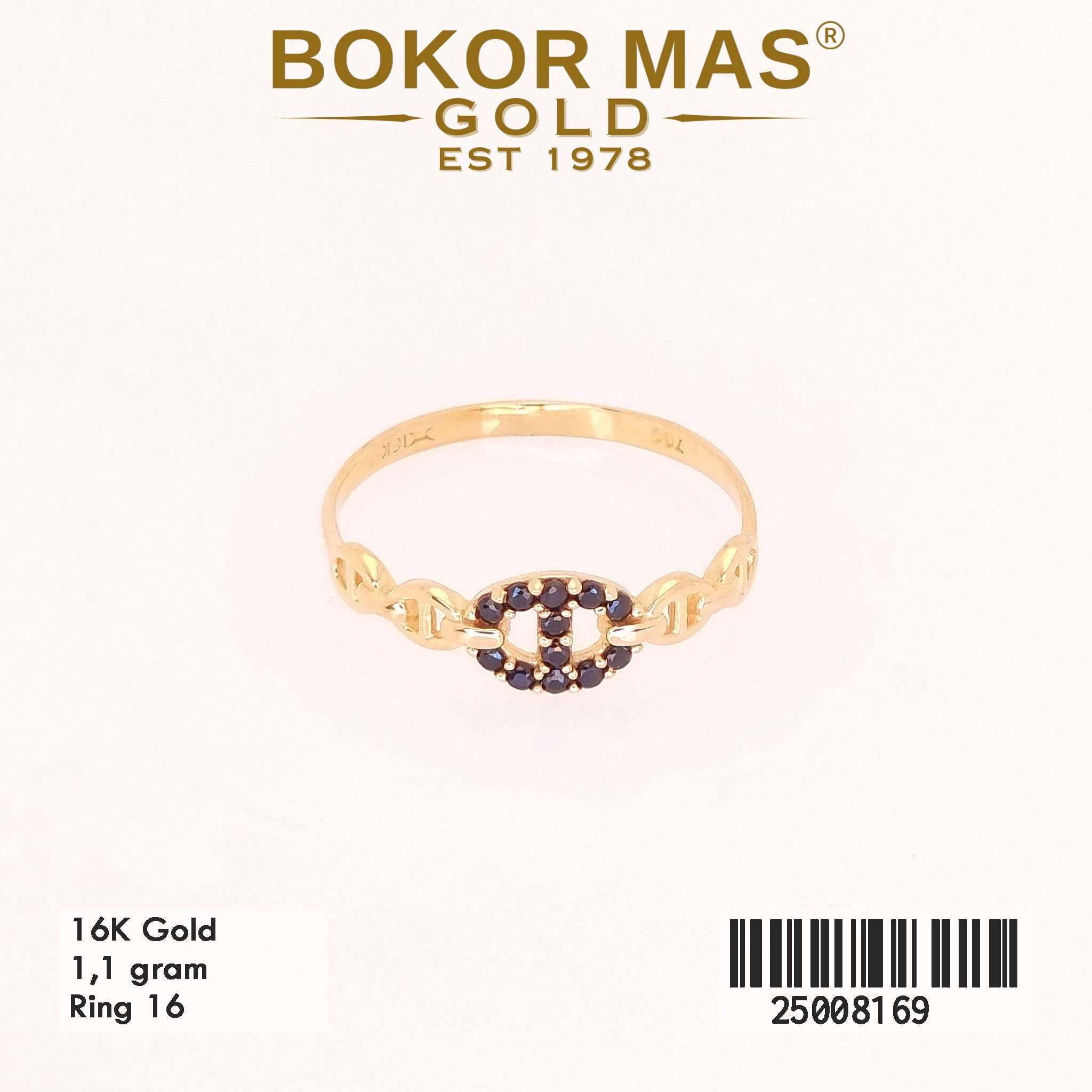 Cincin Variasi Permata Hitam - 25008169 - 16K