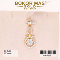 Liontin Emas Bunga Variasi Permata Putih - 24075627 - 8K